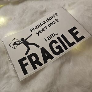 50 3x5 Fragile Stickers